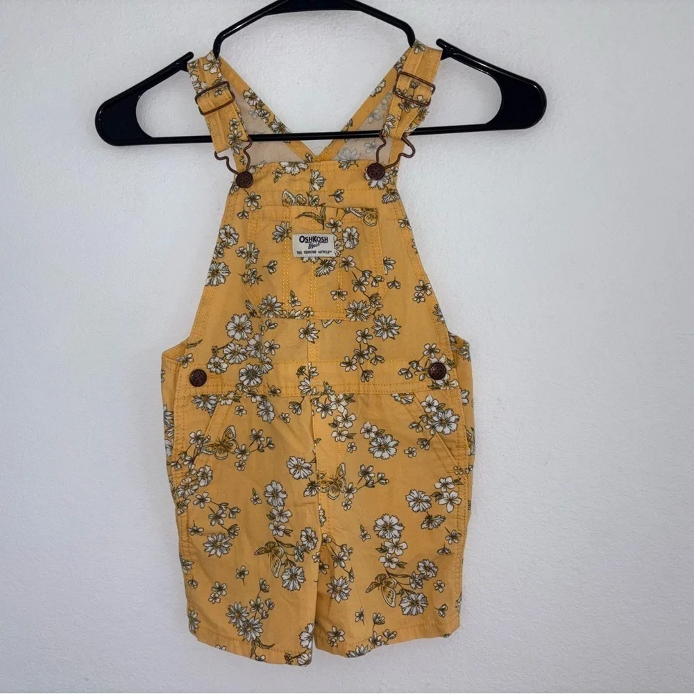 Daisy Knit Denim Shortalls Toddler Girl